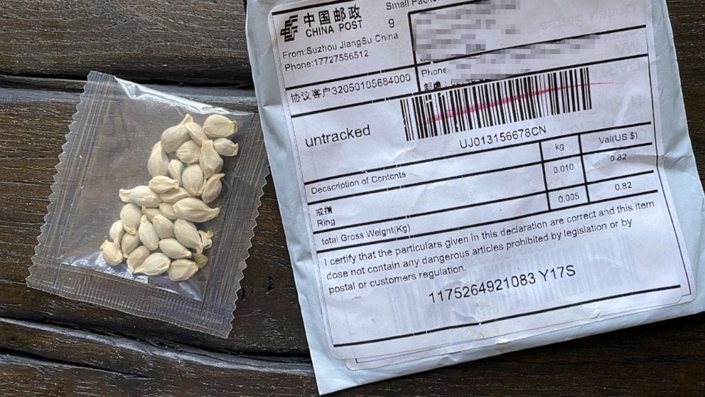 Agriculture officials warn not to open unsolicited packages of ... Agriculture officials warn not to open unsolicited packages of ...