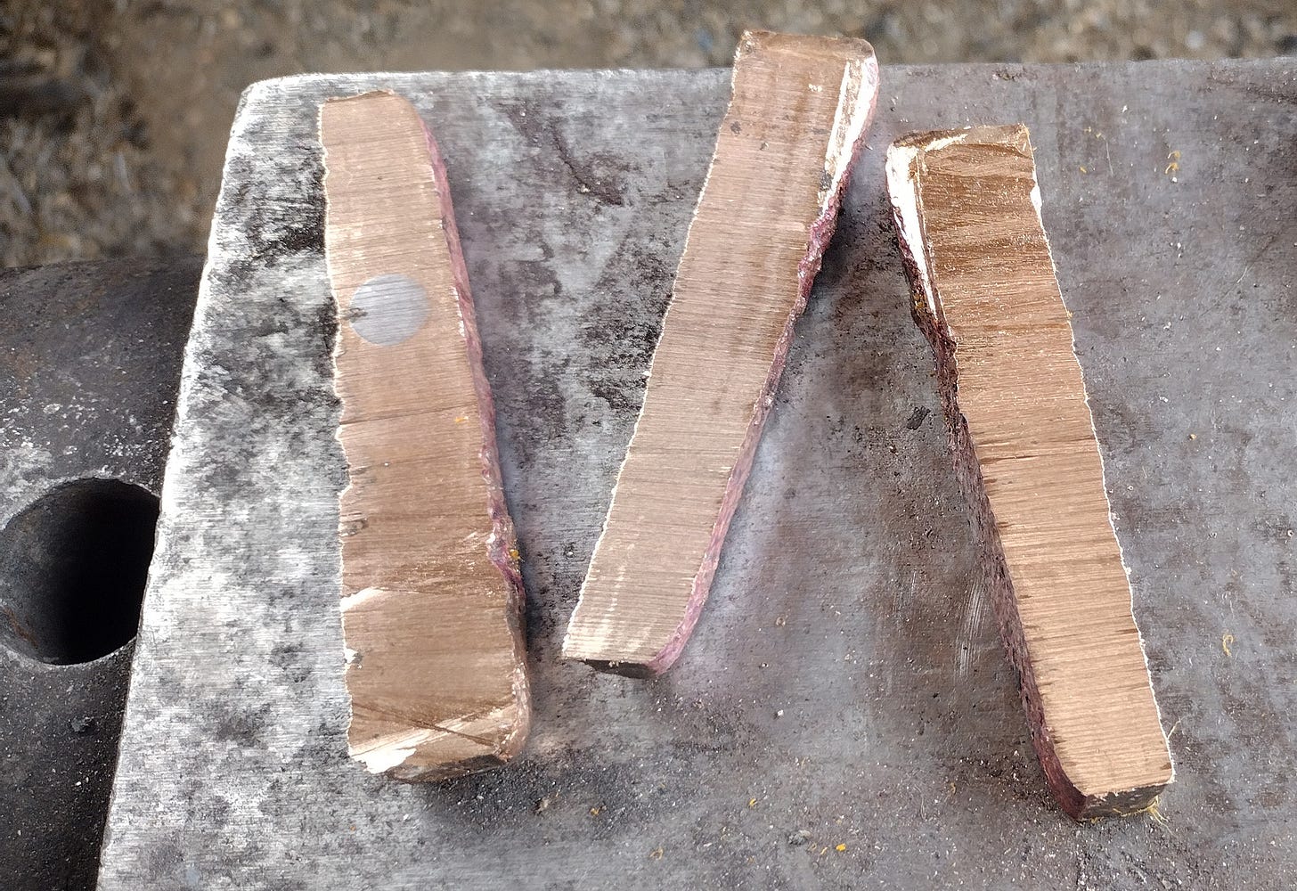 A trio of copper bars