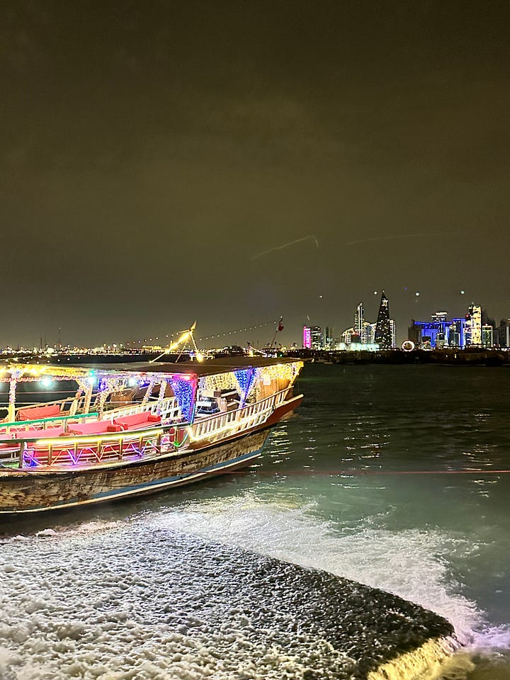 Dhow in the water in Doha
