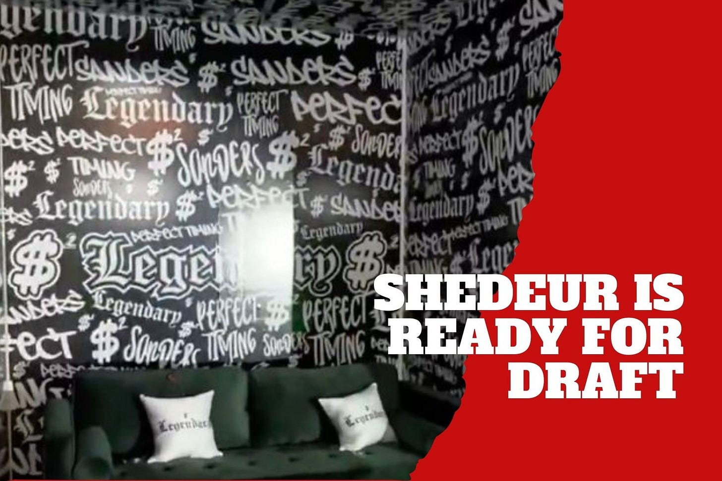 Shedeur Sanders creates the best draft room ever with a egocentric message on it - MARCA TV English