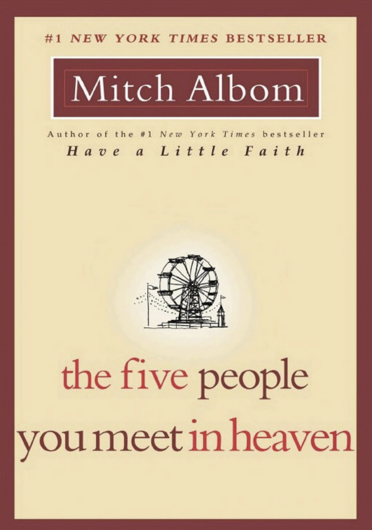 The cover of The Five People You Meet In Heaven by Mitch Albom