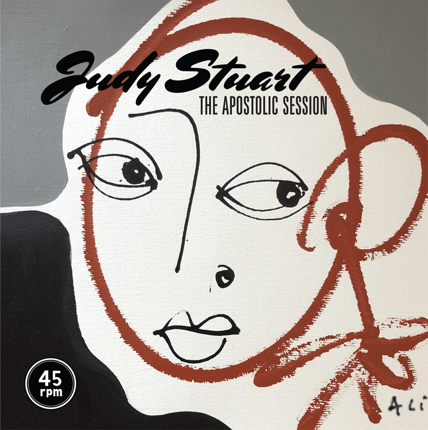 album cover for Judy Stuart: The Apostolic Session.  Minimal painting of a face.