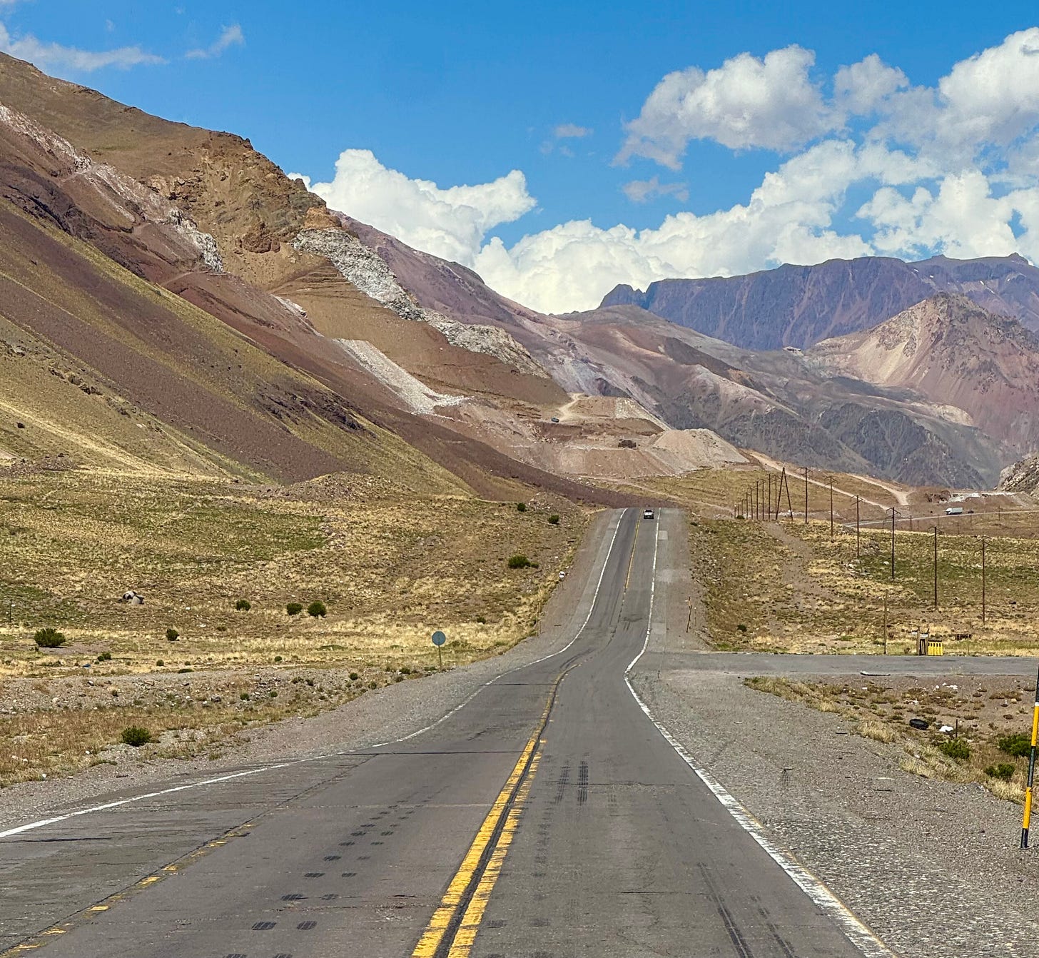 Two-lane highway into the Andes