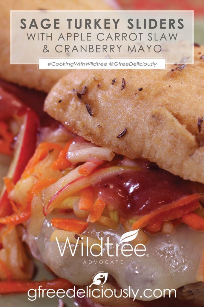 Sage Turkey Sliders with Apple Carrot Slaw & Cranberry Mayo