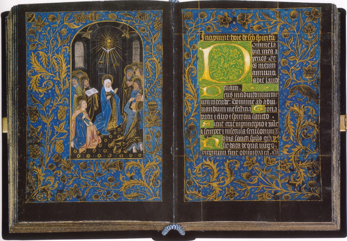 Fig 8. A 15th century illuminated manuscript with real words on it.
