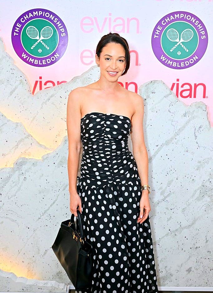 Danielle Peazer M&S dress at Wimbledon