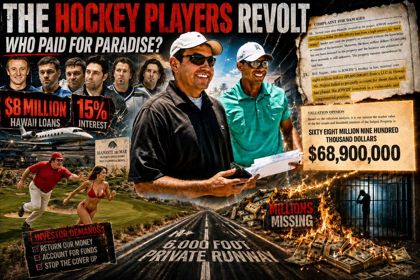 The Hockey Players Revolt: NHL stars financed Ken Jowdy’s Cabo dream, then sued over millions in lavish spending, private jets, and lies.