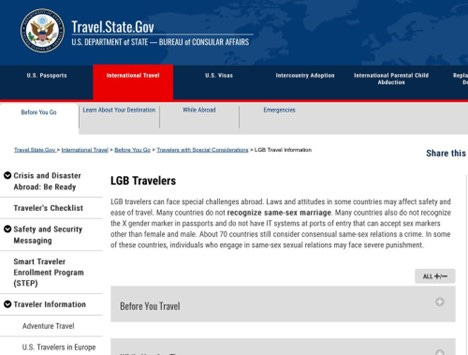 travel.state.gov page for lgb travelers no more TQIA on there. 