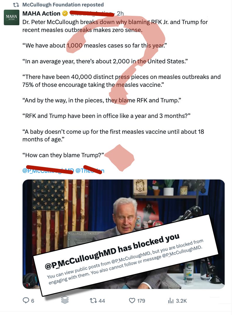 Toddlers get their first MMR at 12 months or as early as 6 months if they are in or are traveling to a high risk area. And we have only been above 2,000 measles cases once since 1991 - last year.