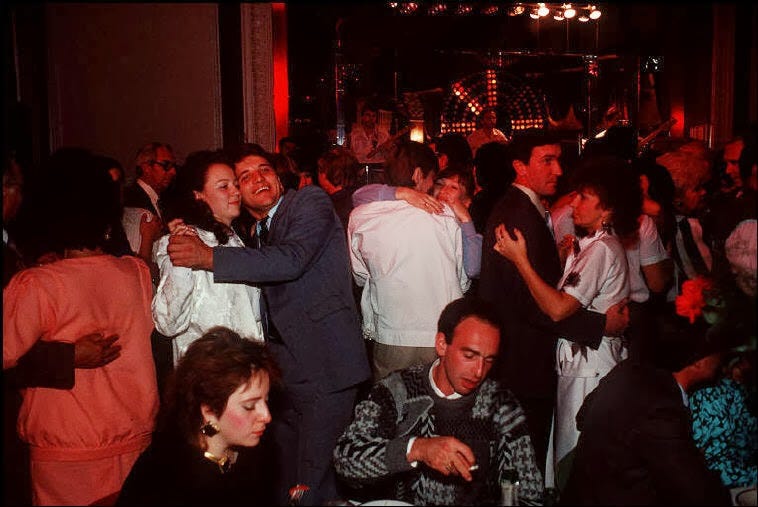 Dancing at a local disco in Odessa. Dancing at a local disco in Odessa.