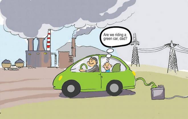 Green car