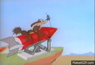 Road Runner & Wile E. Coyote - rocket on Make a GIF Road Runner & Wile E. Coyote - rocket on Make a GIF