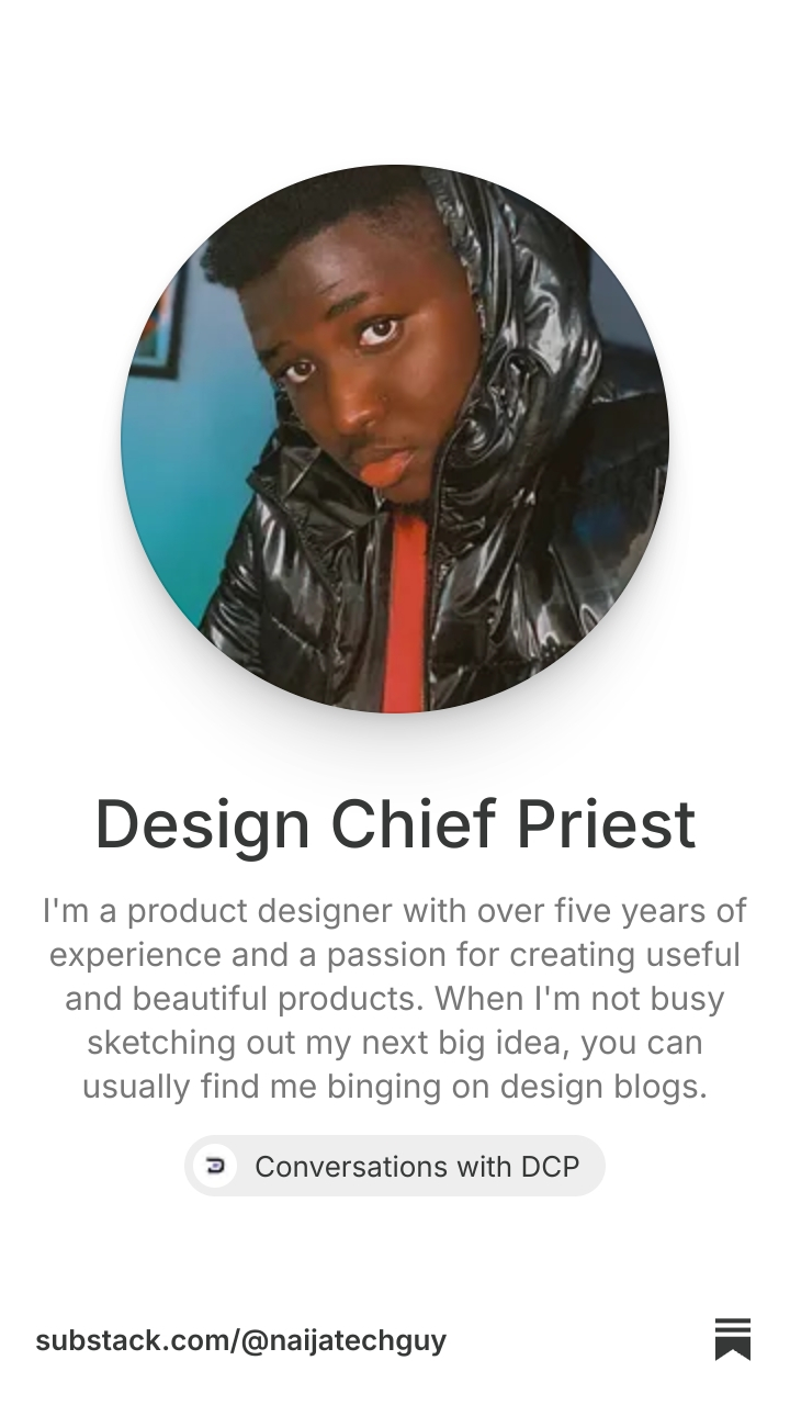 Design Chief Priest | Substack