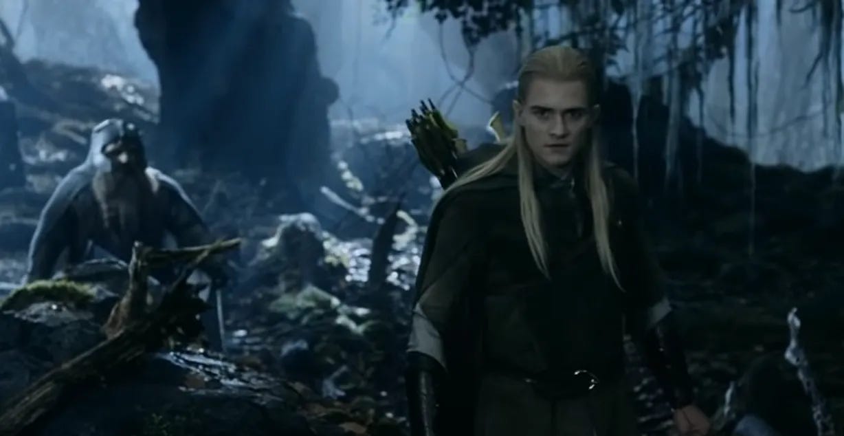 Legolas and Gimli in Fangorn