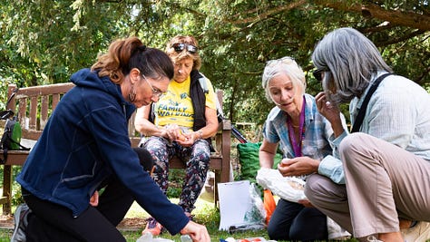 Various images of the pilgrims preparing for their walk