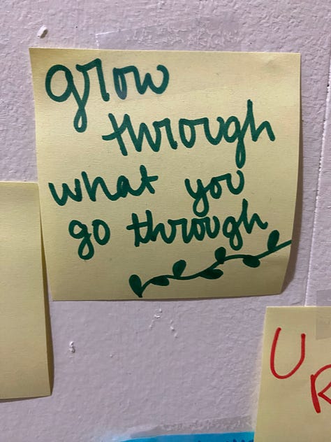 post-its from a bathroom wall