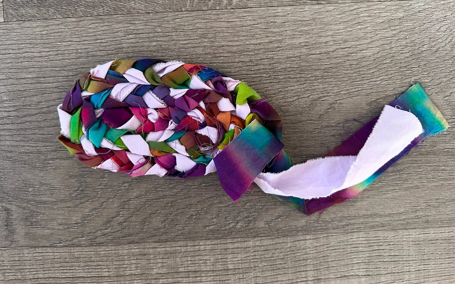 Amostra do Tapete Trançado Oval