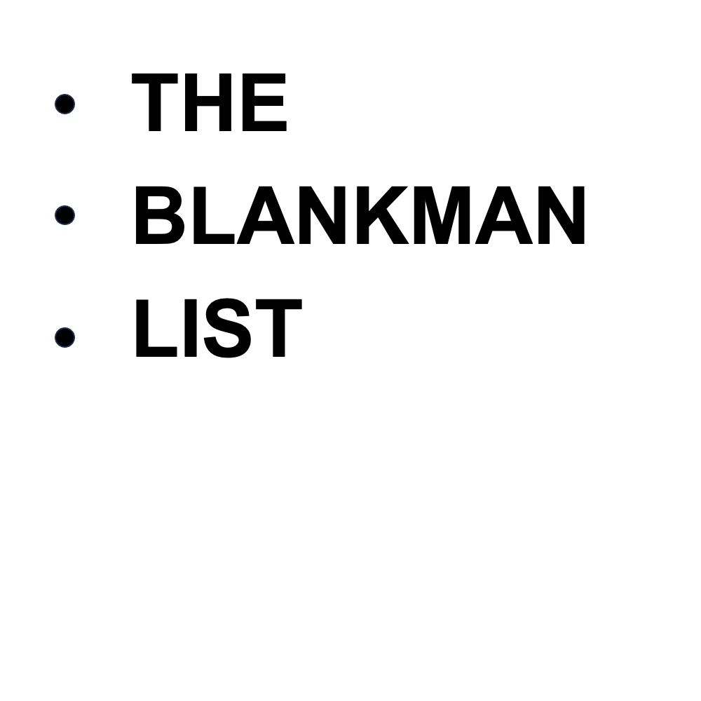The Blankman List: Things to Do in NYC logo