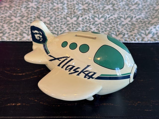 Alaska Airlines Piggy Bank - couldn't pass it up : r/ThriftStoreHauls