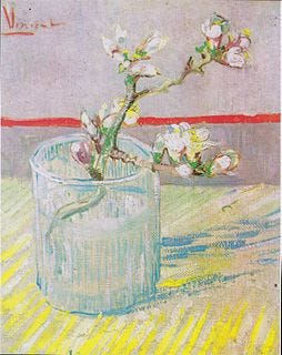 Blossoming Almond Branch in a Glass 1888 Van Gogh Museum, Amsterdam (F392) Blossoming Almond Branch in a Glass 1888 Van Gogh Museum, Amsterdam (F392)