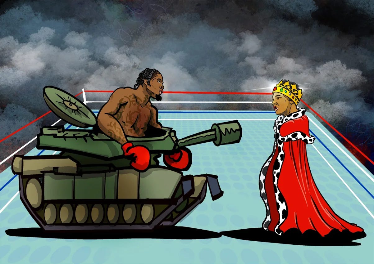 Davis vs Garcia, Boxing, Combat Sports, Art by Chris Rini, 