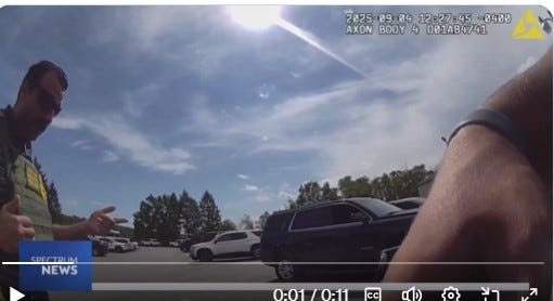 May be an image of 2 people, segway and text that says '2825 09 04 12:27:45 0400 AXON B0OY 4 0e1A84741 SRECTRLIM NEWS 0:01/01网为7 R 0:01 0:11 CC aD 한 ٦٦'