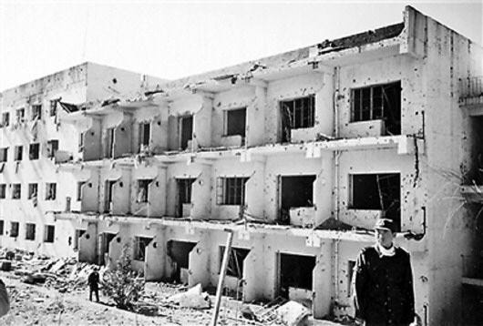 Damaged local and international employee accommodations due to the accident. Damaged local and international employee accommodations due to the accident.