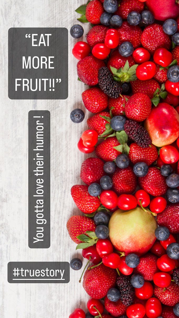 Lots of fruit 