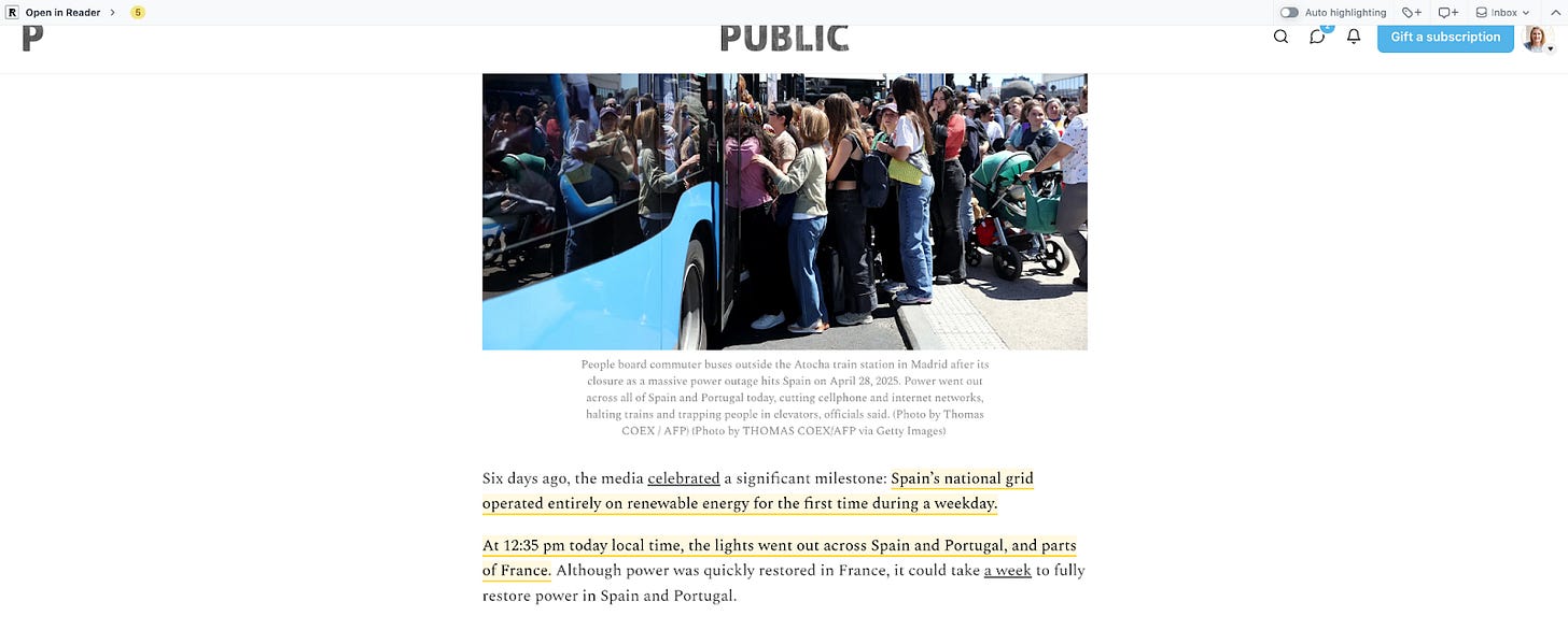 Public news article