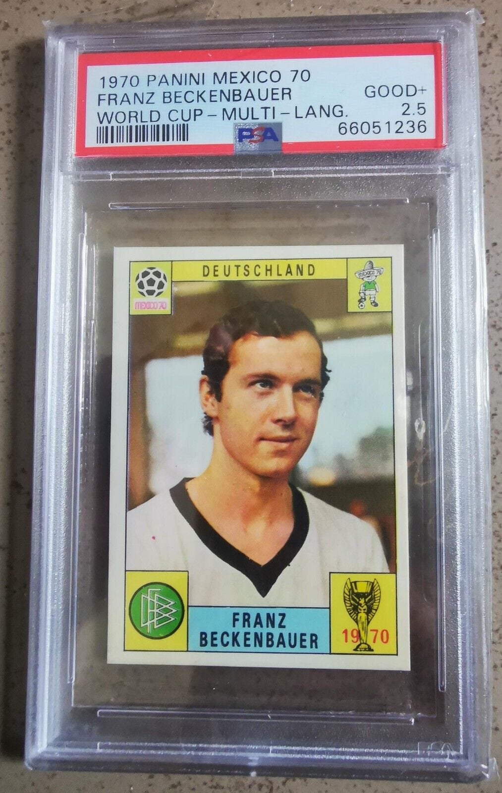PANINI MEXICO 70 - PSA Card Franz BECKENBAUER - International Back - RRR! - Picture 1 of 8
