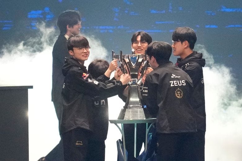 Esports superstar Faker's team wins trophy at the League of ...