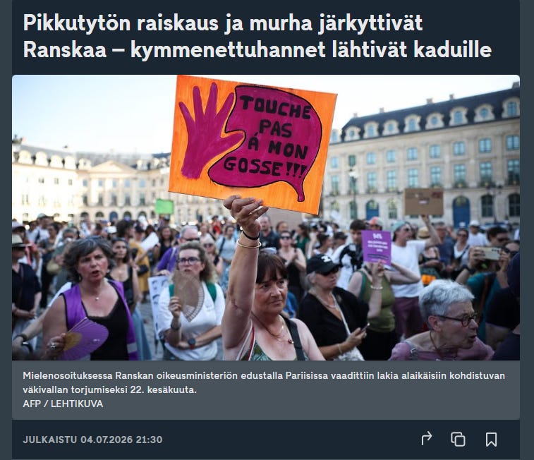 MTV-Uutisissa ei mainita vahingossakaan tekijän, 41-vuotiaan muslimimiehen nimeä, rikoshistoriaa tai hänen toimiaan ennen rikostaan.
