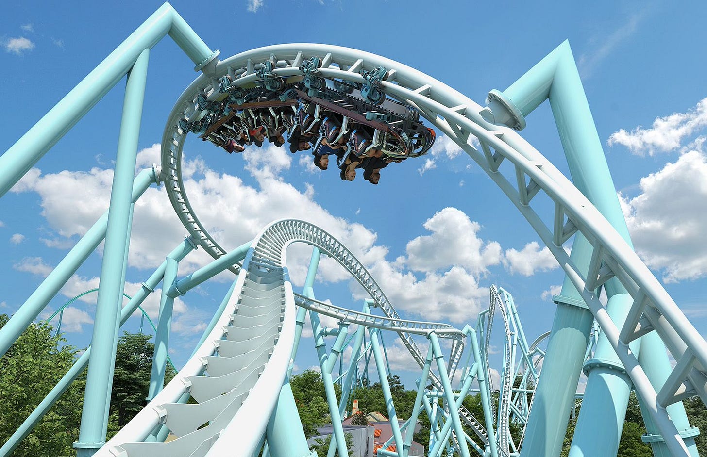 Preview of an inversion on AlpenFury coaster at Canada’s Wonderland