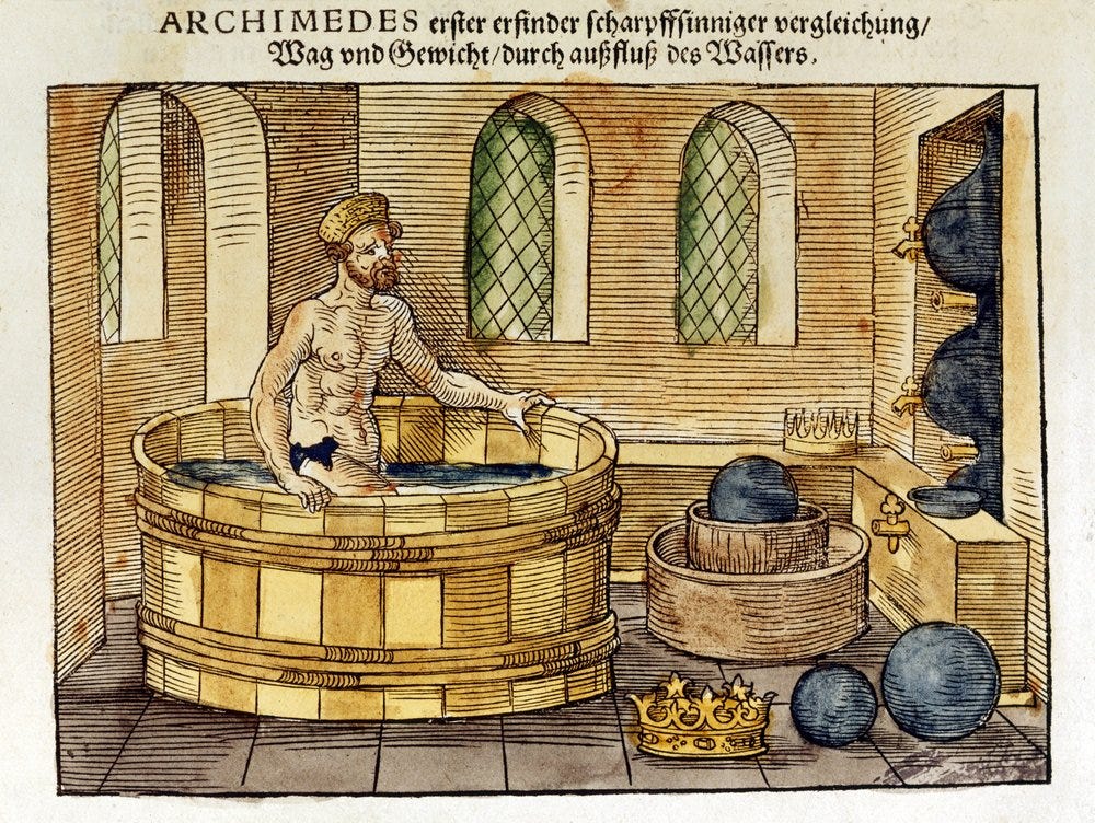 Archimedes in His Bath by Peter Flötner