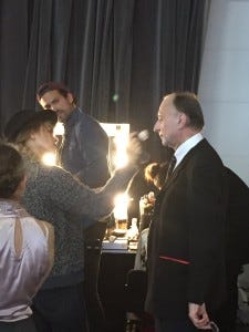 Alex Prager touches up the makeup for Alex Prager touches up the makeup for