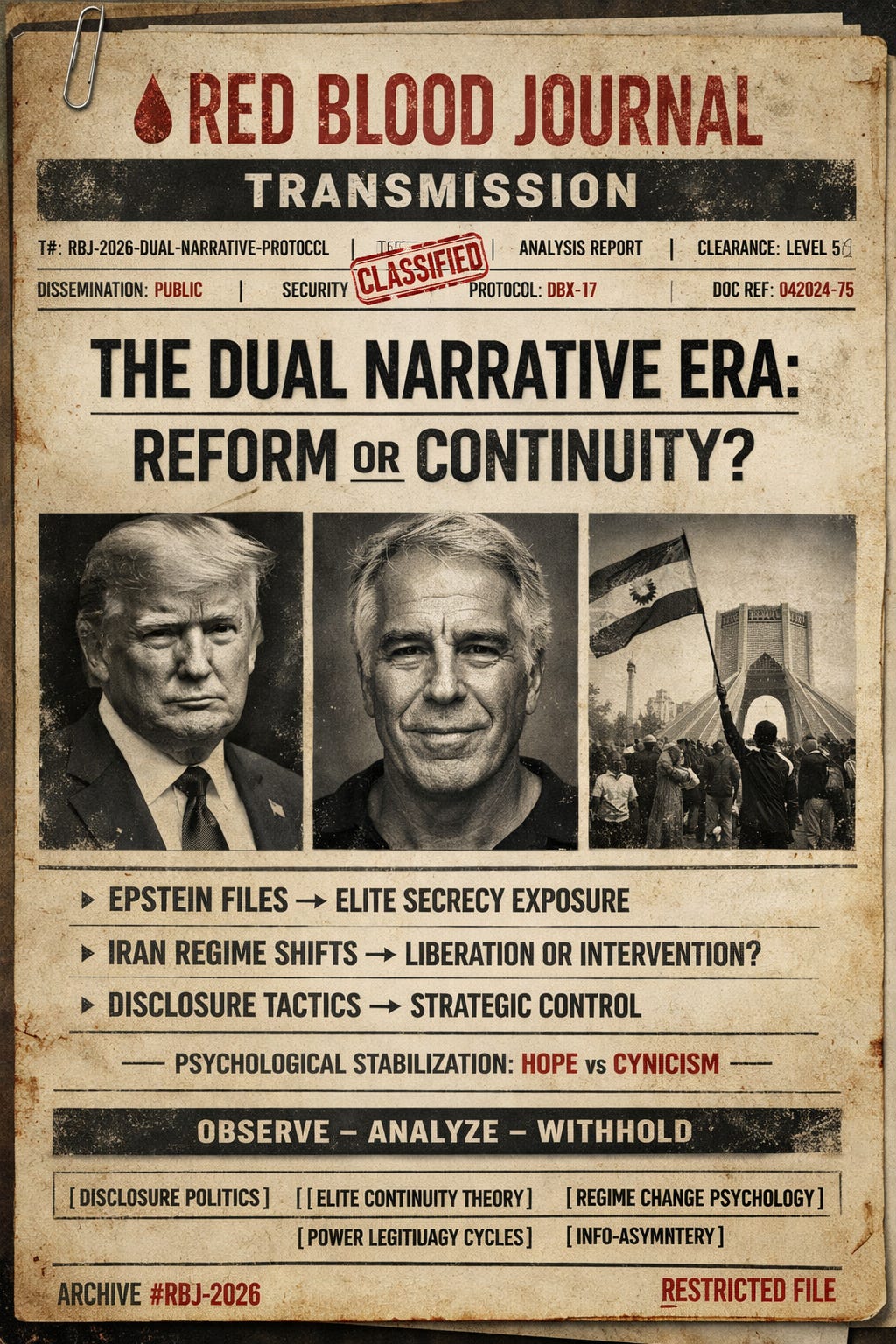 Dual Narrative Examples 🩸🎭Classified dossier: dual narrative analysis