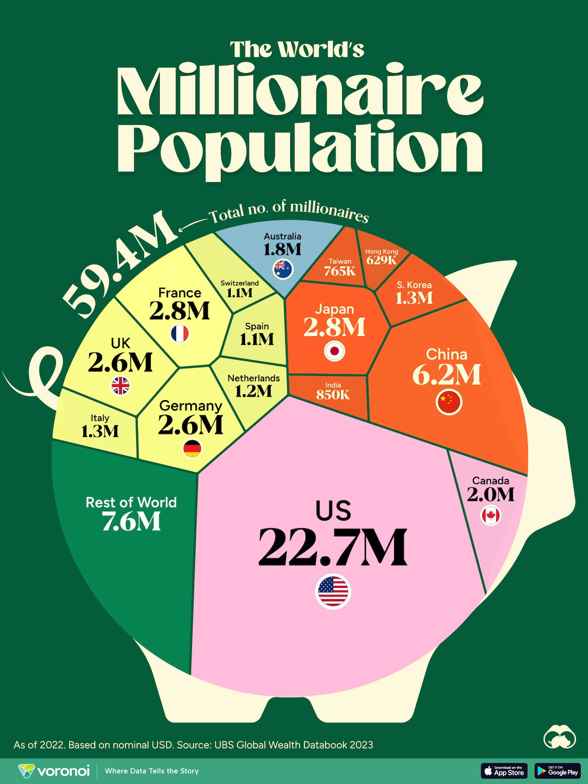 A chart detailing where the wealthiest people live, by country. A chart detailing where the wealthiest people live, by country.