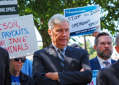 U.S. Sen. Sheldon Whitehouse, D-R.I., at a press conference opposing the Trump administration's $1.776 billion "anti-weaponization" fund on Capitol Hill on Tuesday, June 2, 2026. (Photo by Ashley Murray/States Newsroom) U.S. Sen. Sheldon Whitehouse, D-R.I., at a press conference opposing the Trump administration's $1.776 billion "anti-weaponization" fund on Capitol Hill on Tuesday, June 2, 2026. (Photo by Ashley Murray/States Newsroom)