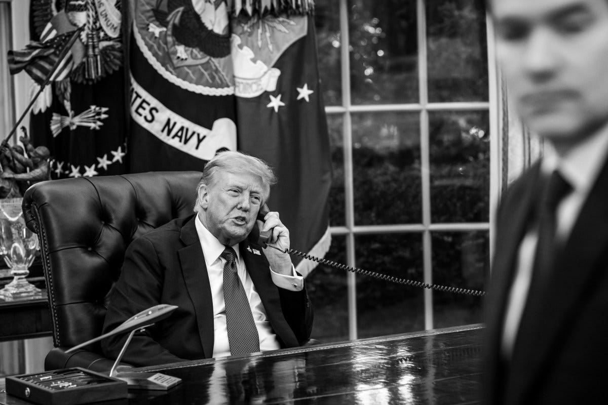 President Donald Trump speaks with Jared Kushner as he meets with Secretary of State Marco Rubio on the U.S. peace plan for Gaza in the Oval Office, Friday, October 3, 2025. (Official White House Photo by Molly Riley) President Donald Trump speaks with Jared Kushner as he meets with Secretary of State Marco Rubio on the U.S. peace plan for Gaza in the Oval Office, Friday, October 3, 2025. (Official White House Photo by Molly Riley)