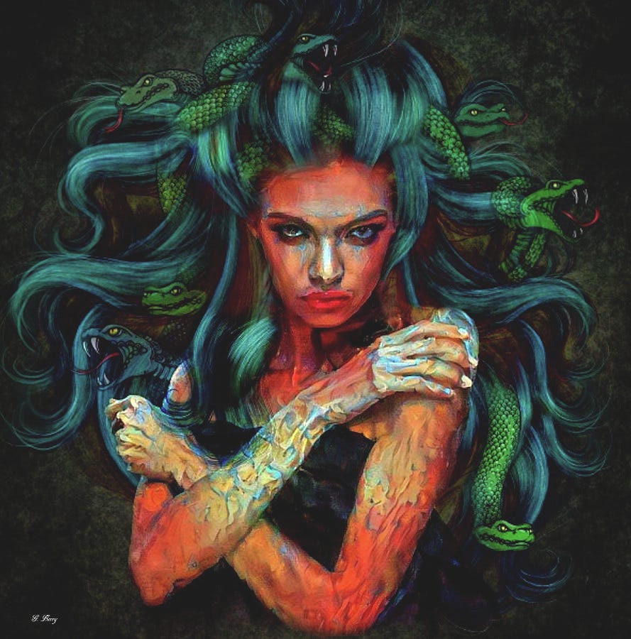 Medusa 0063 Mixed Media by Gayle Berry | Fine Art America