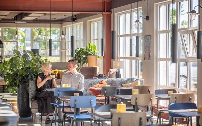 Check into the slick Pier 5 hotel, which has been recently renovated 