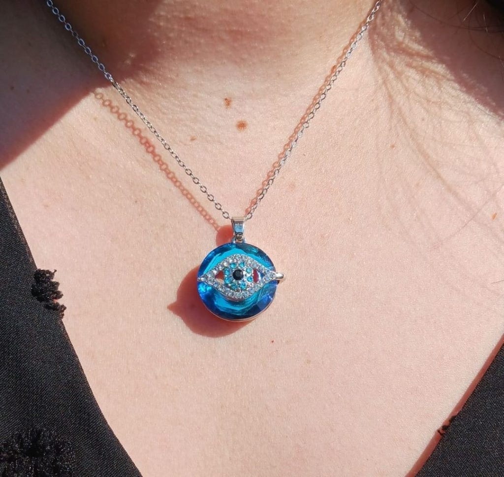 Stunning Blue Evil Eye Necklace