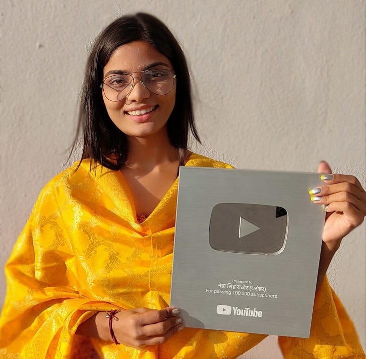 A picture from two years ago when YouTube gave me a silver button.