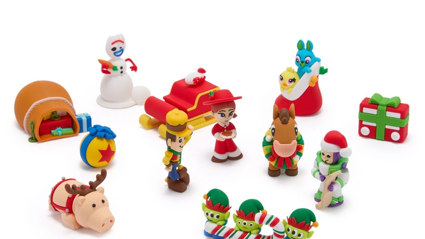 The Toy Story 12-Day Countdown Calendar figures. Image: Disney Store The Toy Story 12-Day Countdown Calendar figures. Image: Disney Store