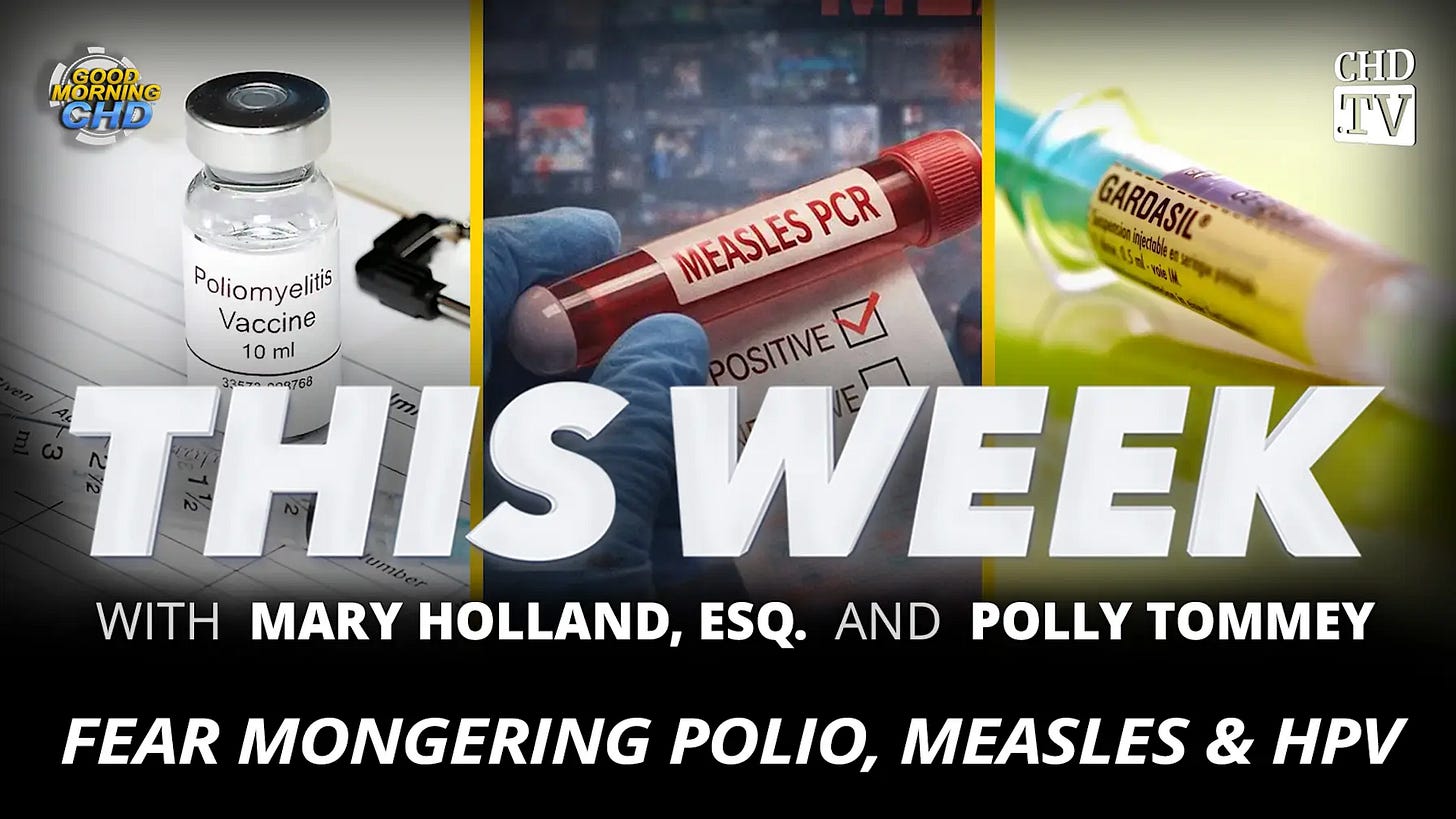Health Headlines, Geoengineering, Hospital Murders — Children’s Health Defense This Week with Mary Holland, Esq + Polly Tommey: Fear Mongering Polio, Measles & HPV Health Headlines, Geoengineering, Hospital Murders — Children’s Health Defense This Week with Mary Holland, Esq + Polly Tommey: Fear Mongering Polio, Measles & HPV