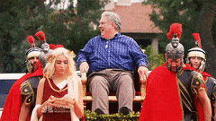 Jerry waving at the crowd in the series finale of Parks and Recreation