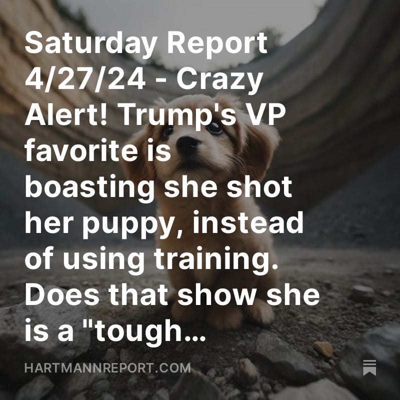 Thom Hartmann's Saturday Report