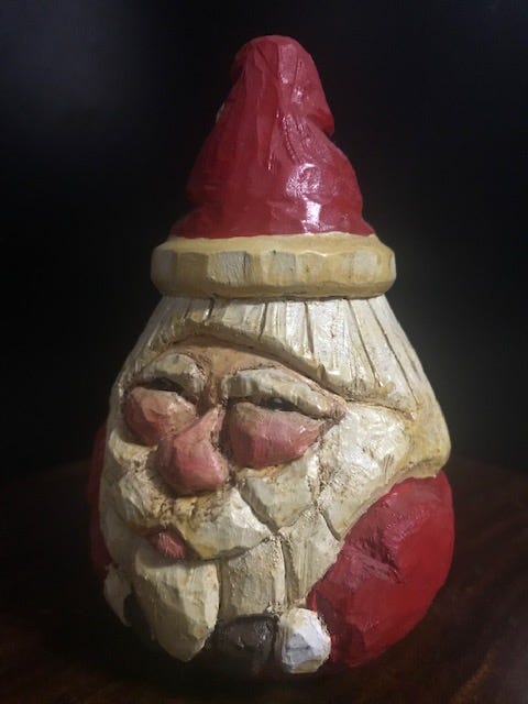 Santa carving Janet Wolfinger