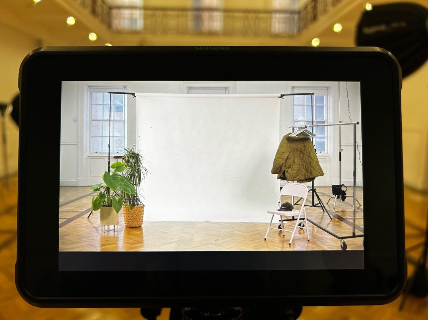 A behind the scenes photo of our set for the next series