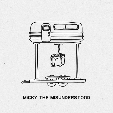 Whimsical trailer concepts, each with a unique name assigned such as Bob the Bomb, Jerry the Jailbird, Doug the Detective, Cory the Accordion, Debbie the Door, Dilbert the Diner, Micky the Misunderstood, Carrie the Carriage, Klein the Inclined